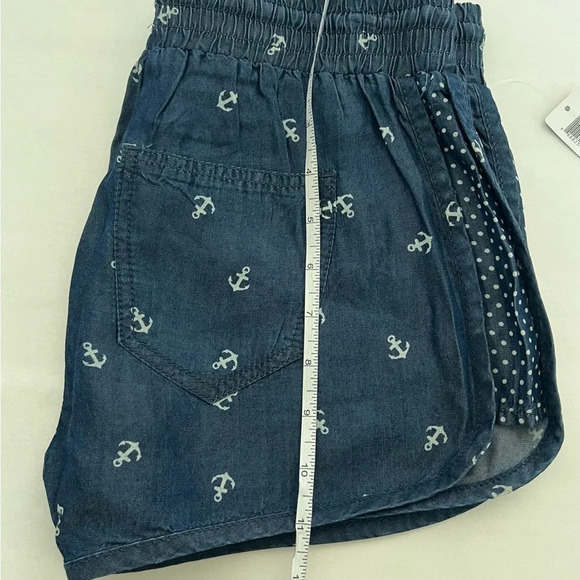 No Boundaries Shorts Womens Juniors 3-5  Denim Walking Anchor Print Jeans NWT - Picture 3 of 5